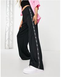 Black Wide Leg High Waist joggers 