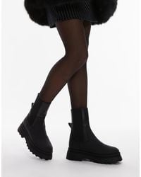 & Other Stories - Leather High Ankle Chunky Boots With Warm Lining - Lyst