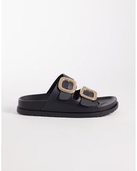 London Rebel - Astra Double Buckle Sandals - Lyst