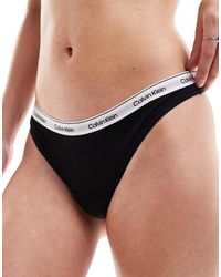 Calvin Klein - Modern Logo Low Rise Thong - Lyst