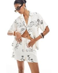 ASOS - Linen Blend Short Sleeve Co-Ord Shirt - Lyst
