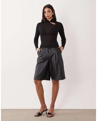 ASOS - Semi Sheer Long Sleeve Top With Cut Out - Lyst