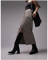 TOPSHOP - Long Pencil Skirt - Lyst