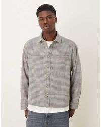 ASOS - Oversized Wool Look Check Flannel Shirt - Lyst