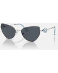 Swarovski - Sk7003 Irregular Sunglasses With Lens - Lyst