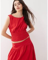 Collusion - Linen Look Shir Waist Top Co-ord - Lyst