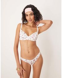 For Love & Lemons - Sujetador Blanco Con Aros Y Estampado Floral That's Amore De (Parte De Un Conjunto) - Lyst