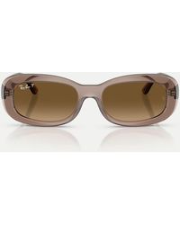 Ray-Ban - Oval Polarised Sunglasses With Lens - Lyst