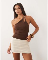 ASOS - Clean Look Linen Skort - Lyst