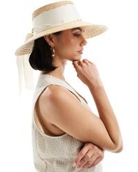 & Other Stories - Straw Fedora Hat With Bow Tie - Lyst