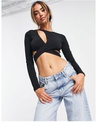 Pull & Bear Cropped top roze casual uitstraling Mode Tops Cropped tops 