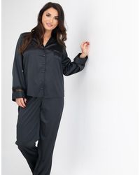 Pour Moi - Dusk Satin And Lace Revere Collar Pyjama Set - Lyst