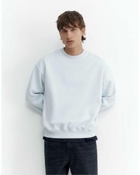 Pull&Bear - Sweat-shirt coupe relaxed ciel - Lyst