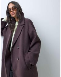 ASOS - Longline Double Breasted Coat - Lyst