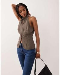 Miss Selfridge - Tailored Halter Top - Lyst