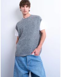 TOPMAN - Oversized Fit Knitted Crew Neck Tank - Lyst