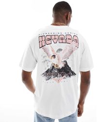 Only & Sons - Camiseta Blanca Extragrande Con Estampado Trasero "Nevada" De - Lyst