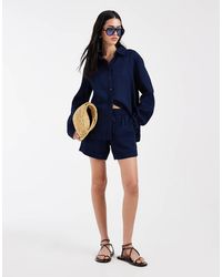 ONLY - Seersucker Shorts Co-ord - Lyst