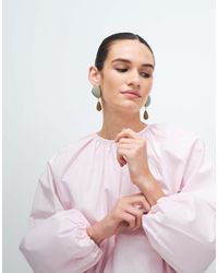 Gina Tricot - Pure Cotton Volume Blouse With Button Back Detail - Lyst