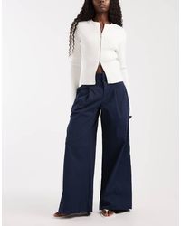Vero Moda - Deep Pleat Detail Wide Leg Tailored Trouser - Lyst