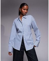 GOOD AMERICAN - Oversized Adjustable Waist Poplin Shirt - Lyst