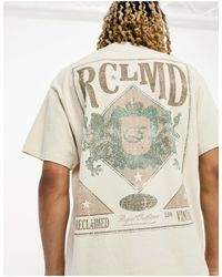 Reclaimed (vintage) - Camiseta color extragrande con estampado floral - Lyst