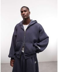 Collusion - Zip Through Heavyweight Boxy Hoodie - Lyst