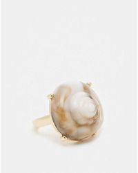 ASOS - Anello Dorato A Conchiglia - Lyst