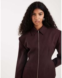 ASOS - Zip Up Cinch Blazer - Lyst