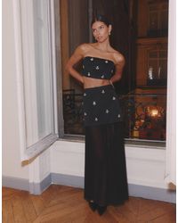 4th & Reckless - Embellished Bandeau Crop Top - Lyst