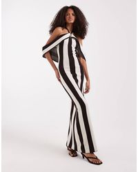Pretty Lavish - Cold Shoulder Knit Maxi Dress - Lyst