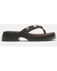 Pull&Bear - Studded Thong Sandals - Lyst
