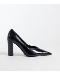 Asos Design Wide Fit - Progress Pattern Work Stiletto Court Shoes - Lyst