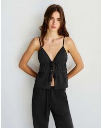 Pull&Bear - Textured Strappy Top - Lyst