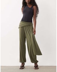 ASOS - Slinky Drape Wrap Detail Balloon Trousers - Lyst