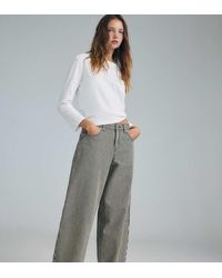 Stradivarius - Petite D80 Striped Barrel-leg Jeans - Lyst
