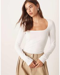 JJXX - Soft Square Neck Long Sleeve Top - Lyst