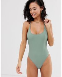 Miss Selfridge – Badeanzug - Grün