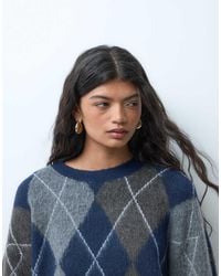 Noisy May - Boxy Crew Neck Knit Sweater - Lyst