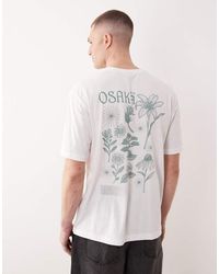 Only & Sons - Oversized Fit T-Shirt With Botanical Back Print - Lyst