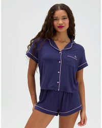 Boux Avenue - Piping Modal Short Pyjama Set With Collar Top - Lyst