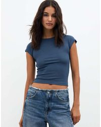 Pull&Bear - Fitted T-shirt With Full Sleeves - Lyst