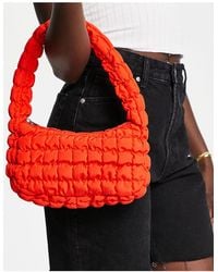 Bershka Ruched Shoulder Bag - Red