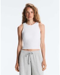 Oysho - Ribbed Modal Blend Long Tank Top - Lyst