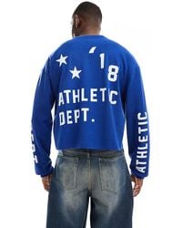 Collusion - Camiseta De Manga Larga Y Corte Skater Con Estampado Atlético De - Lyst