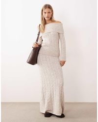 4th & Reckless - Wool Feel Cable Knit Maxi Skirt Co-Ord - Lyst
