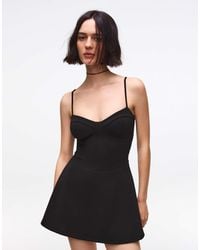 Bershka - Robe corset courte à bretelles fines - Lyst