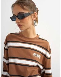 TOPSHOP - Stripe Graphic Copenhagen Skater Tee - Lyst
