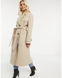 ASOS Belted Luxe Maxi Coat - Brown
