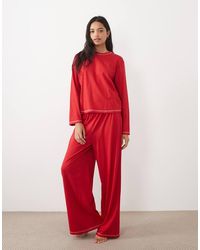 ASOS - Essentials Long Sleeve Pyjama Set - Lyst